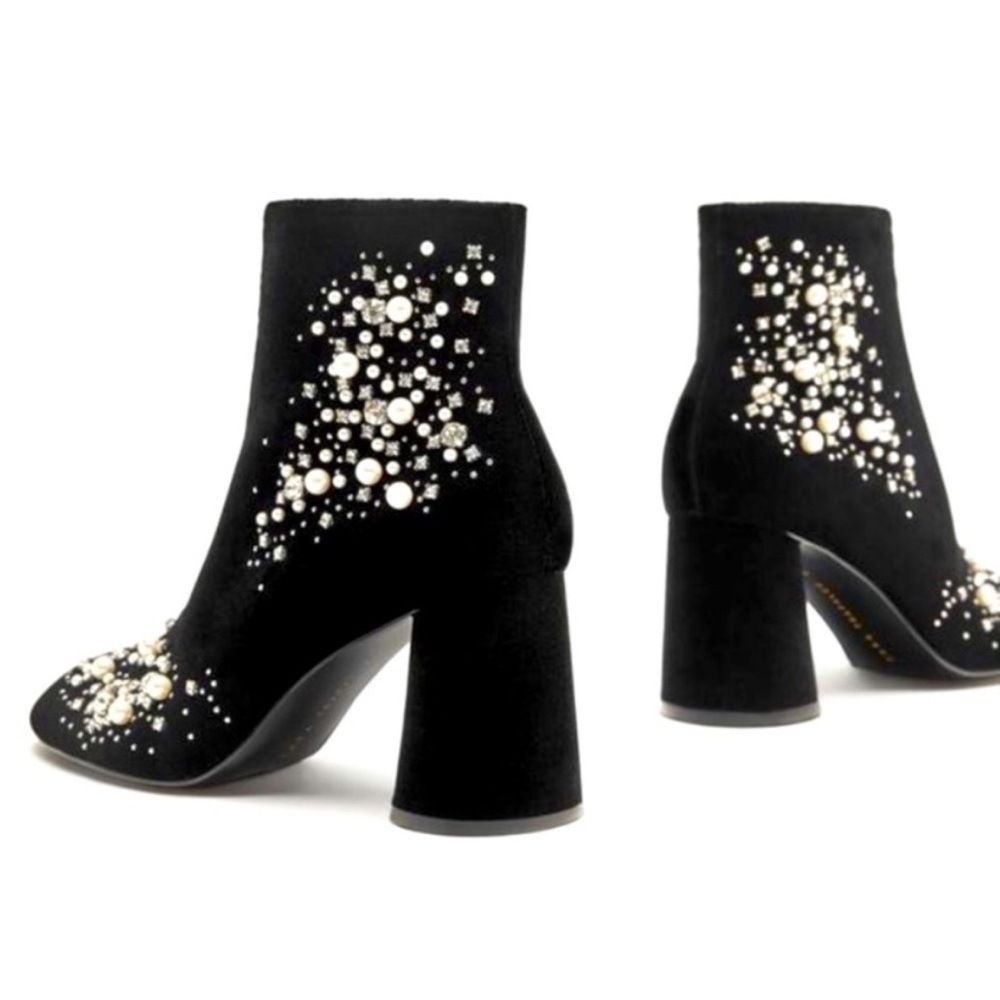 ✨RARE✨Vintage ✨Limited Edition✨ Zara Trafaluc Collection Velvet Platform Boots✨